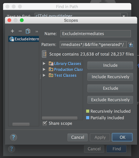 Android Studio Find in path